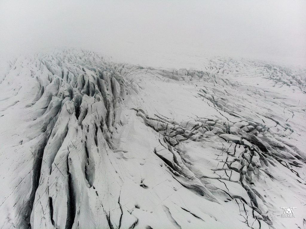Lodowiec Vatnajökull z drona